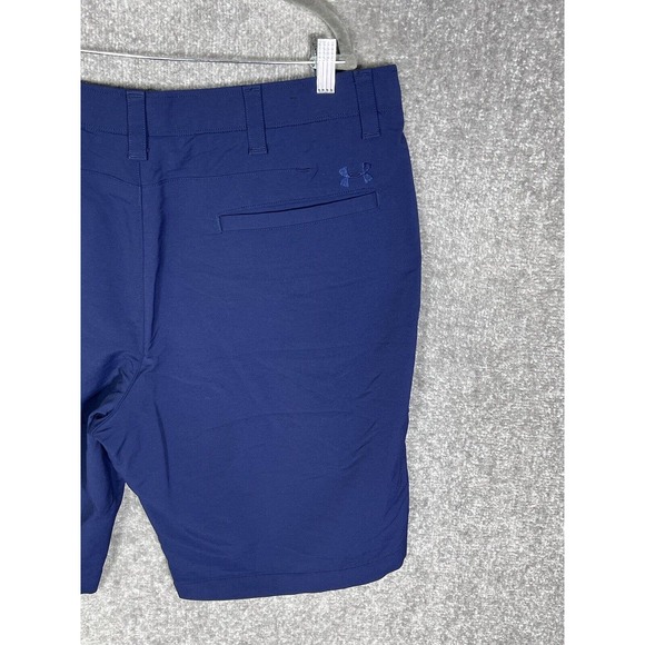 Under Armour Heatgear Loose Chino Shorts Mens Size 40 Stretch Blue Pockets - Picture 7 of 11